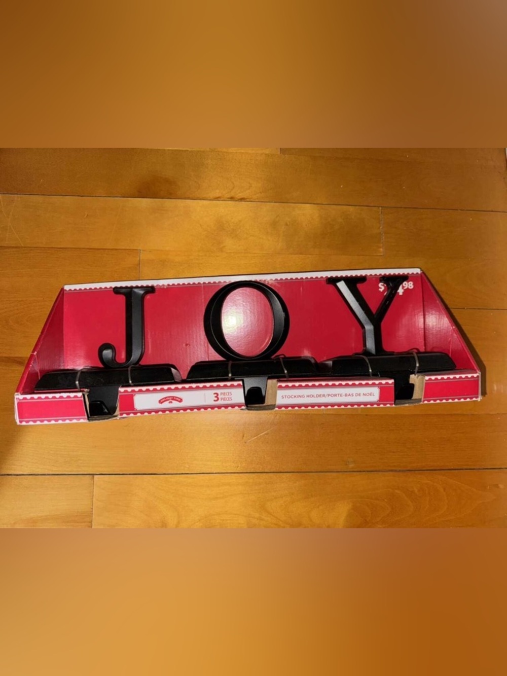 JOY Stocking Holder Set - Black Letters